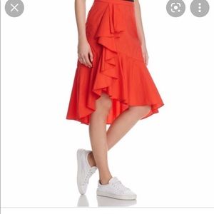 Joie Ruffle Poplin Skirt